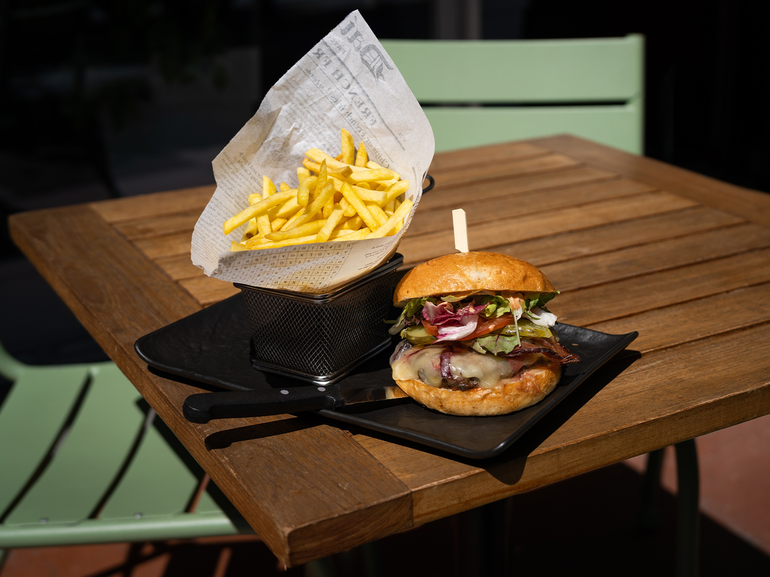 Burger chef de gare au Buffet de la Gare à Sierre